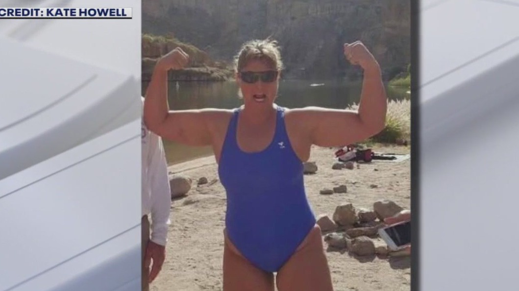 Pacifica woman completes historic swim without wetsuit