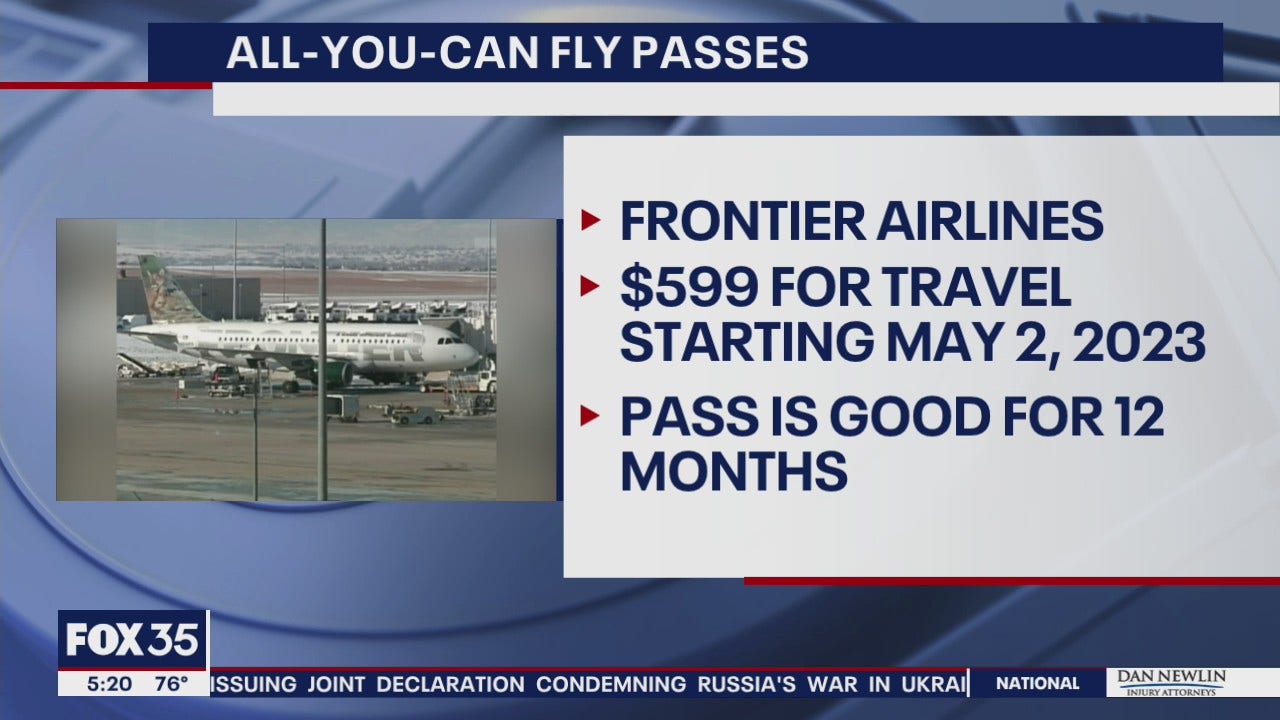 Frontier Airlines launches unlimited 'allyoucanfly' annual pass