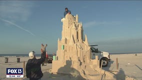 Master sculptors turn sand and water into art on Treasure Island Beach
