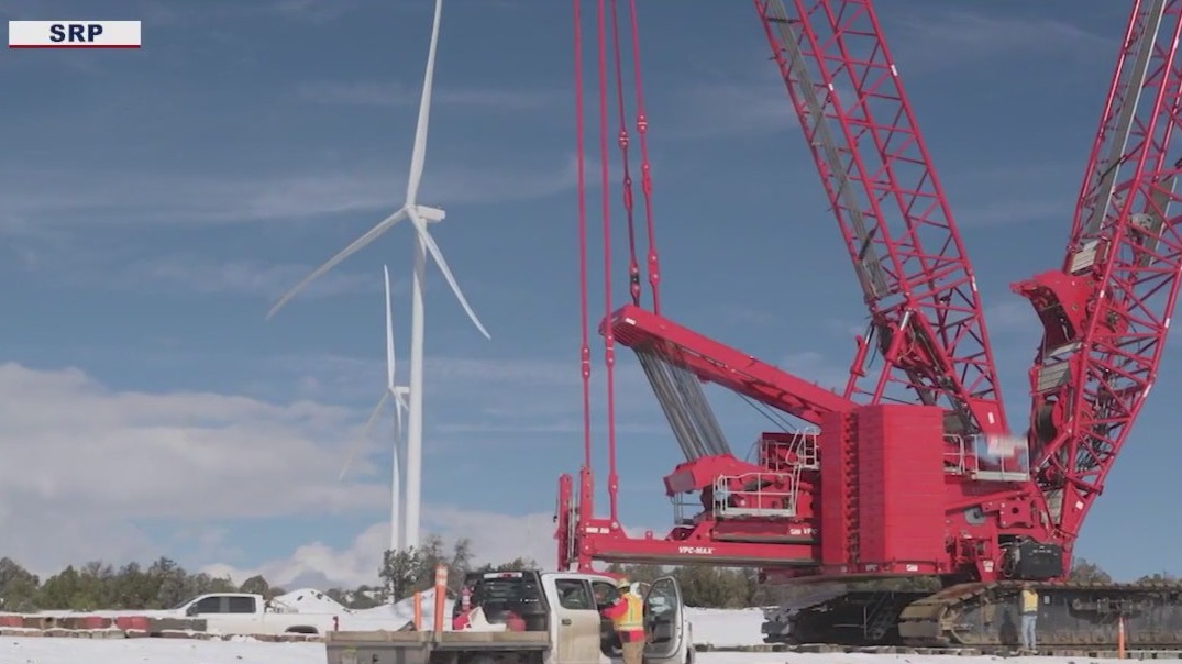Wind farm under construction near Flagstaff