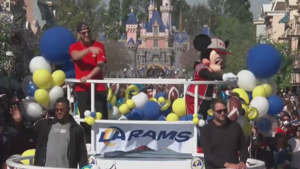 Celebrating the champs: Disneyland hosts LA Rams stars