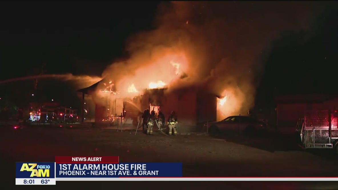 Man, dog safe after fire burns downtown Phoenix home