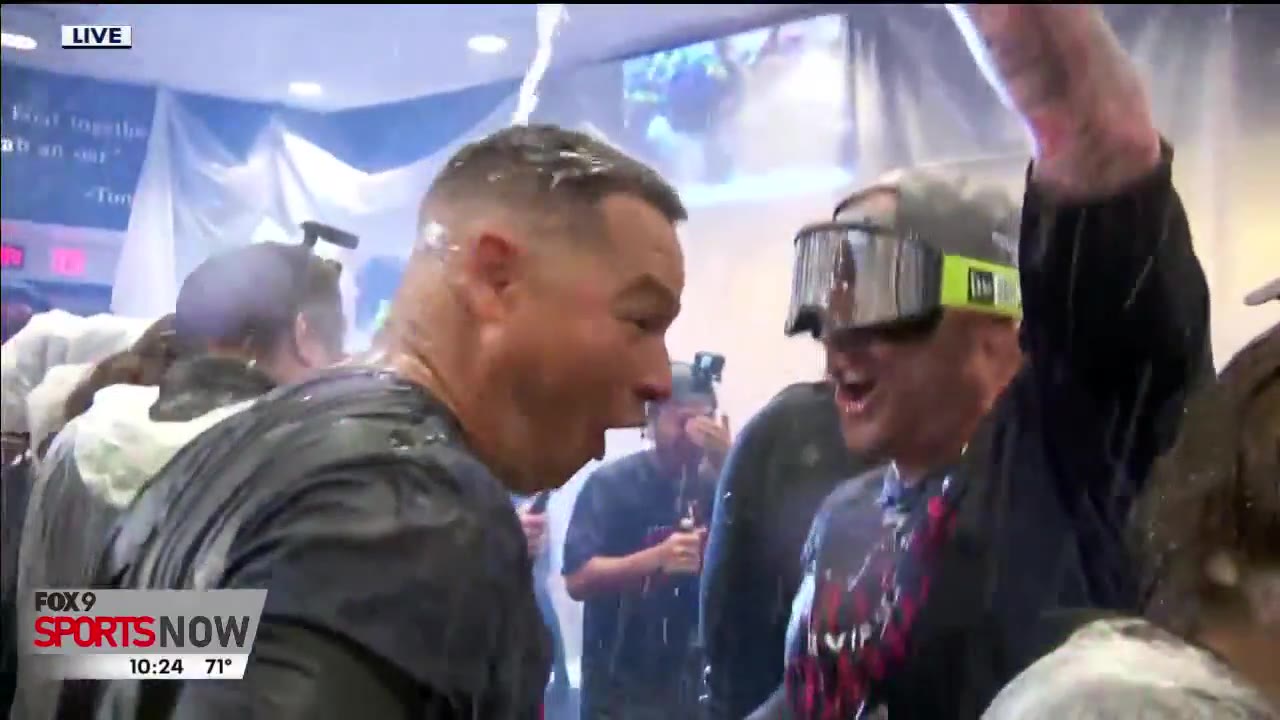 Twins celebrate clinching AL Central title