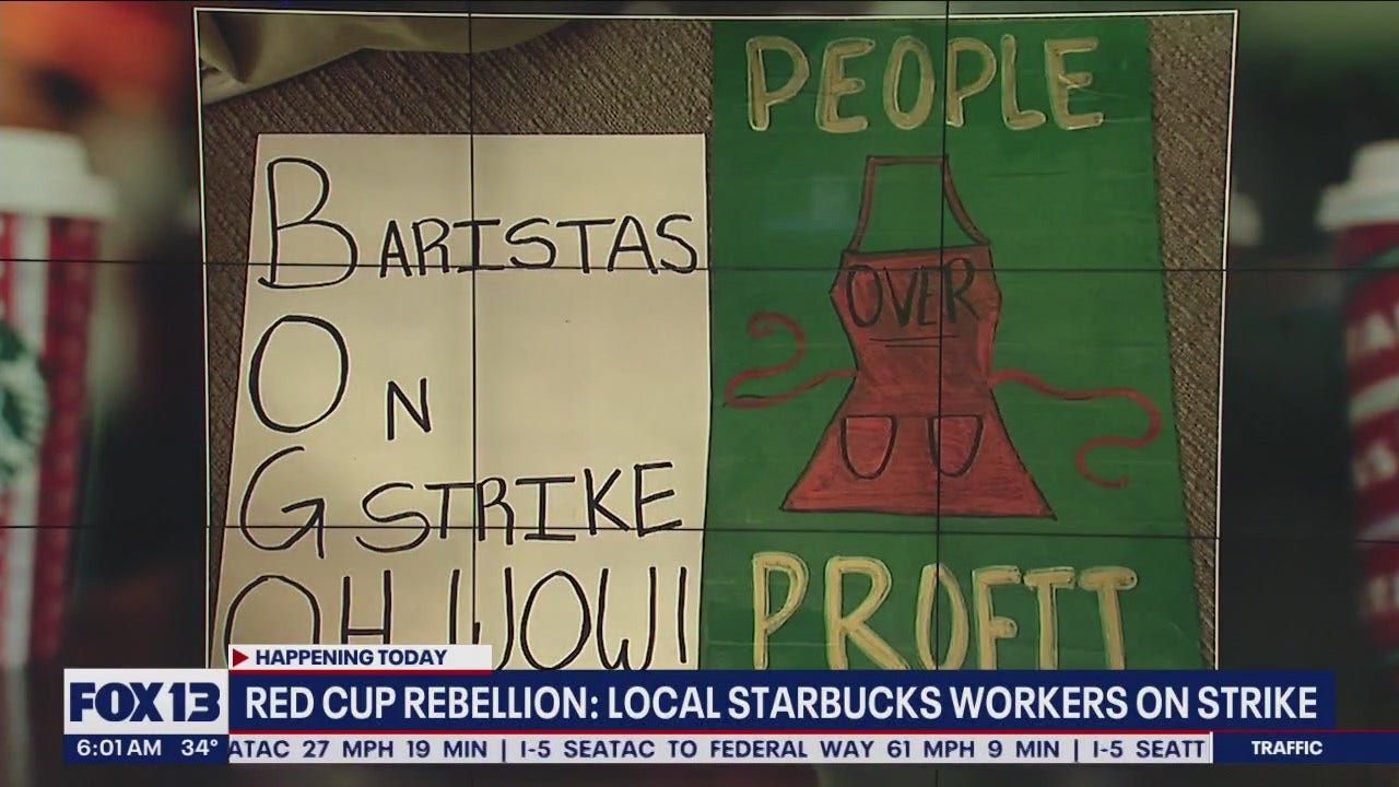 Red Cup Rebellion' to support Starbucks workers is Nov. 16