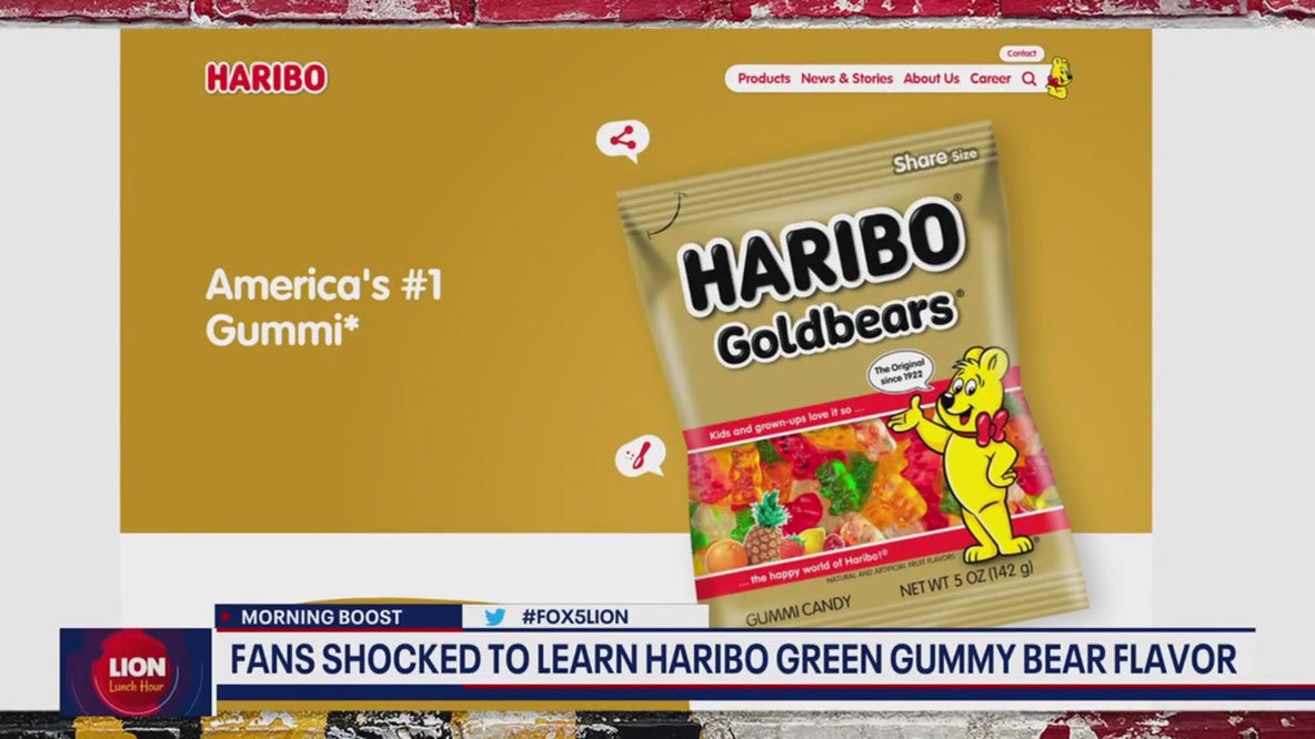The real flavor of Haribo's green gummy bear