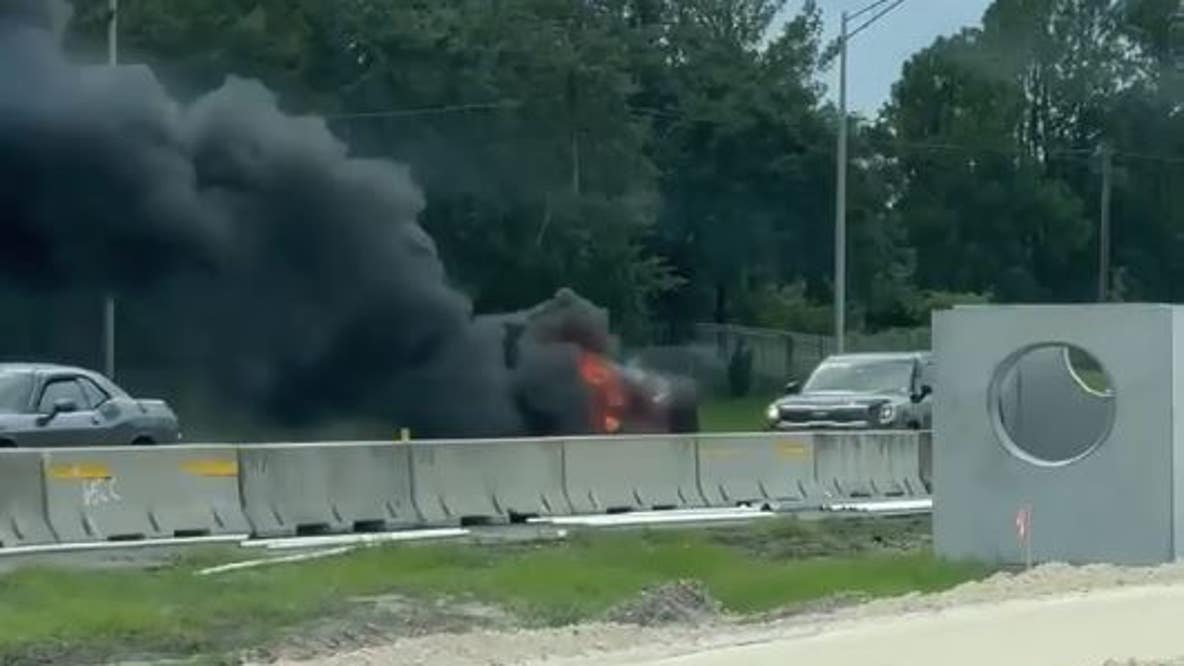 Car goes up in flames on I-4 in Orlando