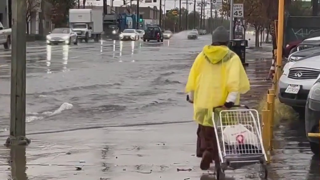 North Hollywood roads flooded in SoCal storms