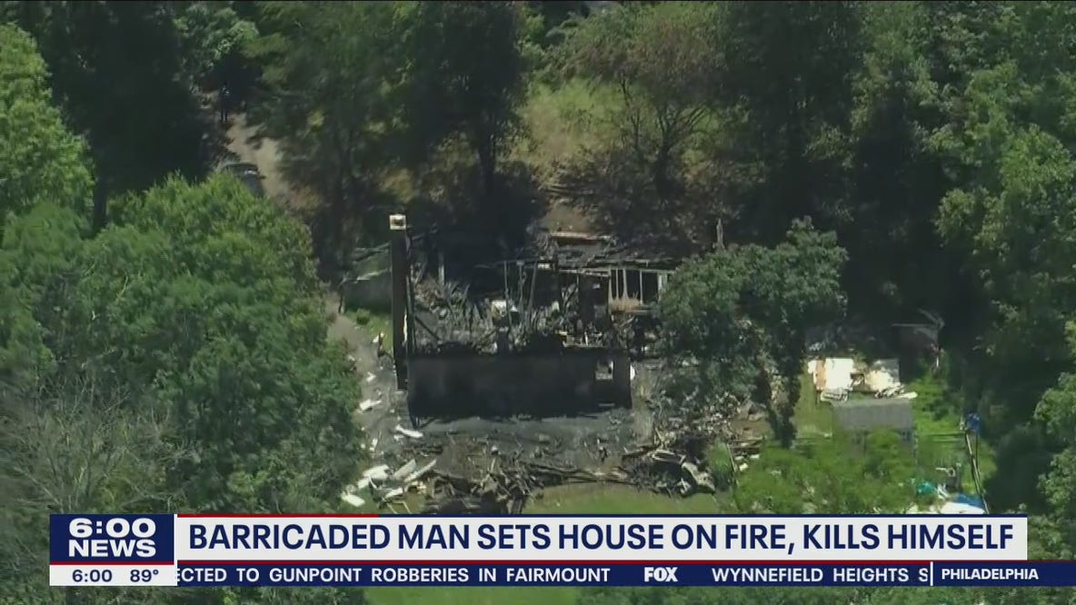 Barricaded man sets house on fire, kills himself in Montgomery County