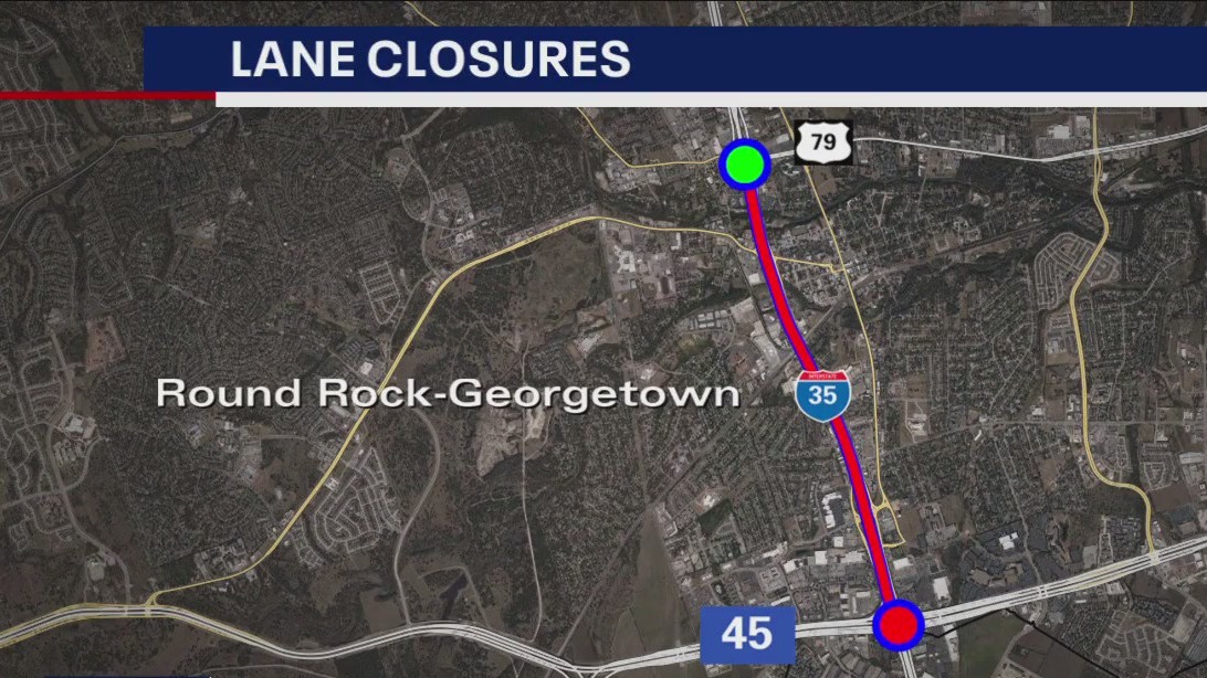 Overnight lane closures on I-35 will impact nighttime commutes in coming days