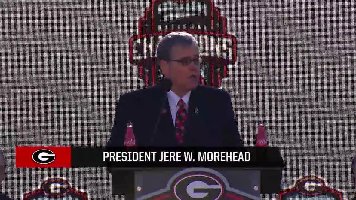 UGA President Jere W. Morehead calls back to back wins the beginning of a "dynasty"