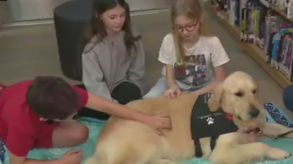 Therapy dog helps elementary students in W. Austin