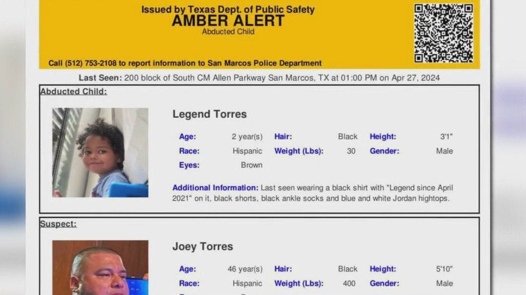 AMBER Alert: 2-year-old abducted from San Marcos