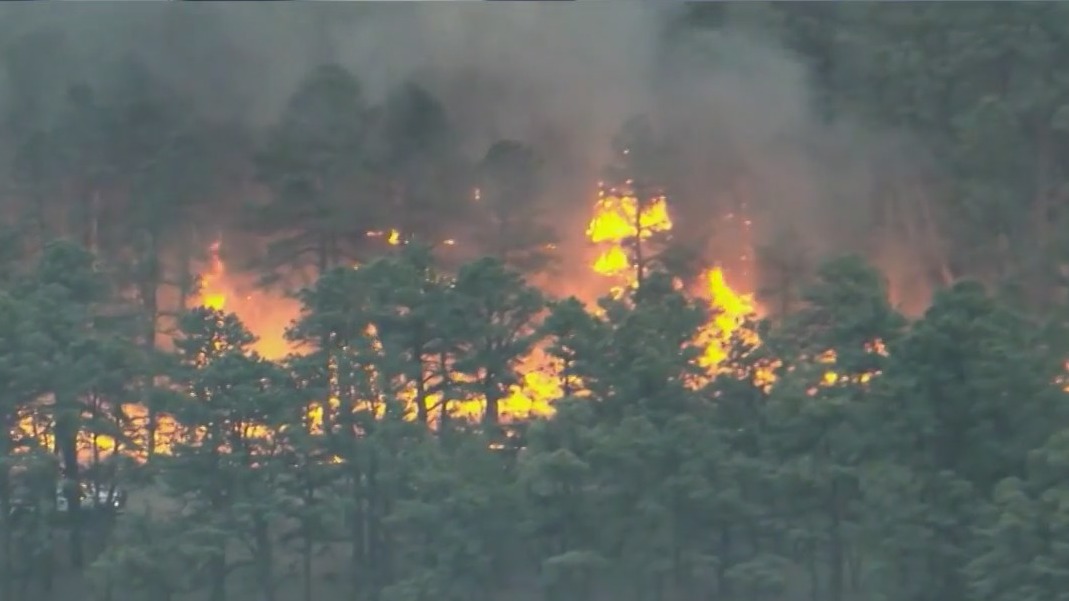 Massive brush fires spread across NJ