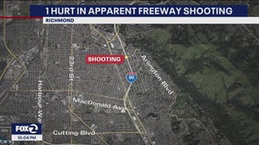 1 person hurt in apparent freeway shooting in Richmond