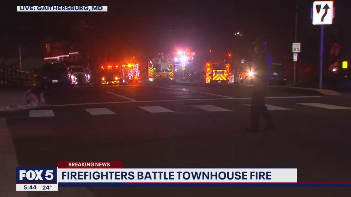 Early morning fire engulfs Gaithersburg townhouse; neighboring homes evacuated
