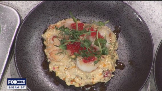 Head chef from Black Pearl Seafood and Martini Bar whips up Hamachi Crudo & scallops