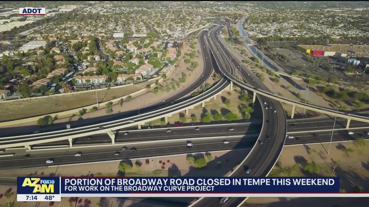 Part of Broadway Road closed in Tempe for improvement project