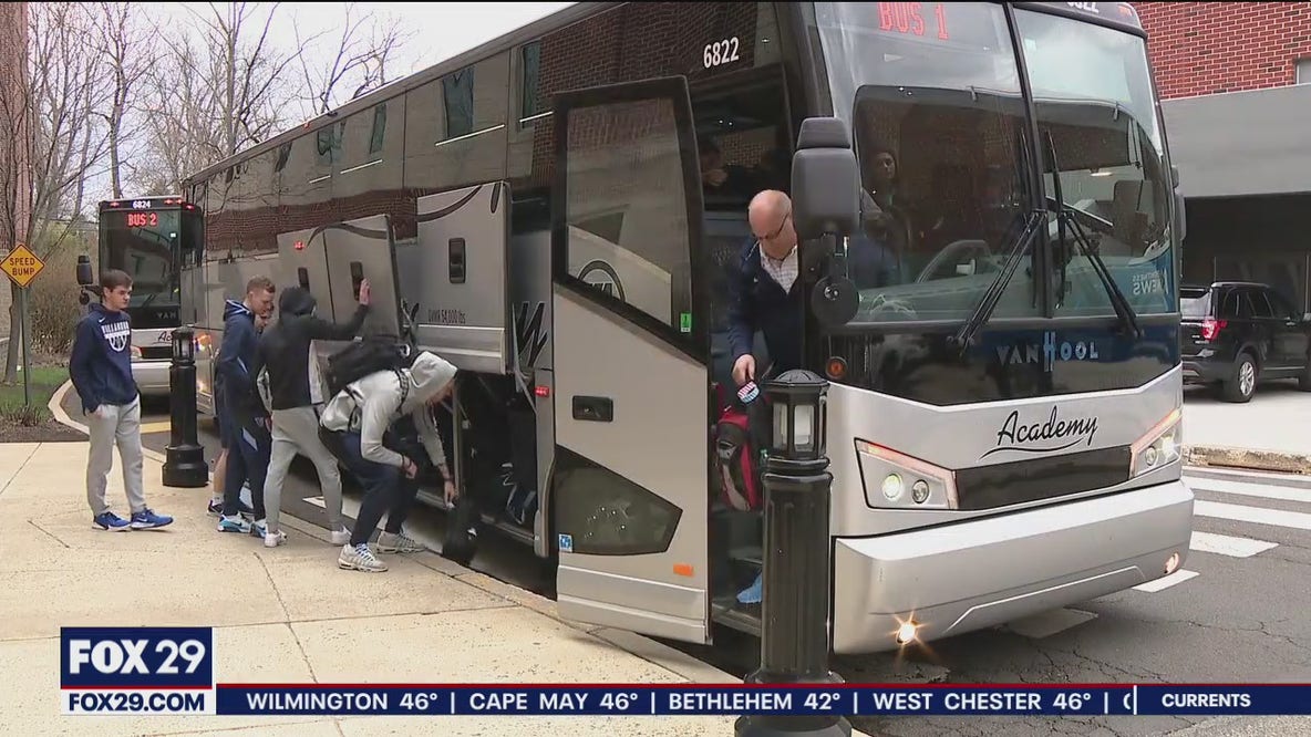 Villanova men's basketball team returns after playing in the Final Four