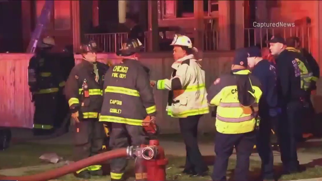 Chicago firefighter responds to own home as blaze burns with his family inside