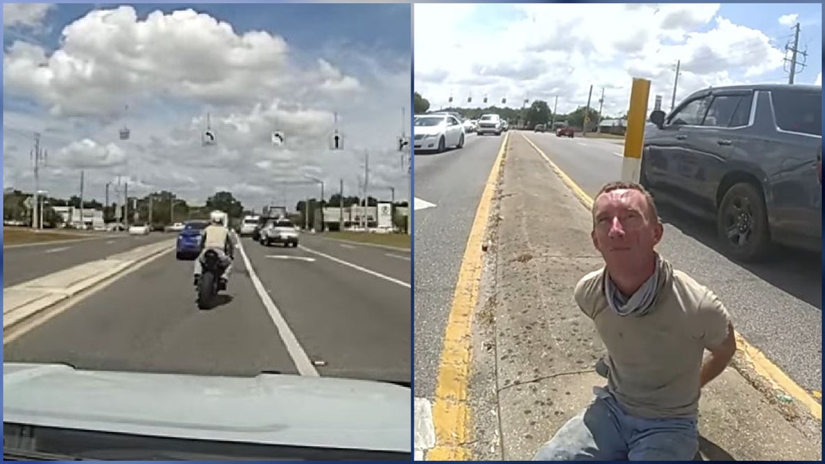 Video shows moment motorcyclist rams Florida deputy who was trying to pull him over: deputies