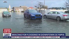 Flooding in downtown Olympia