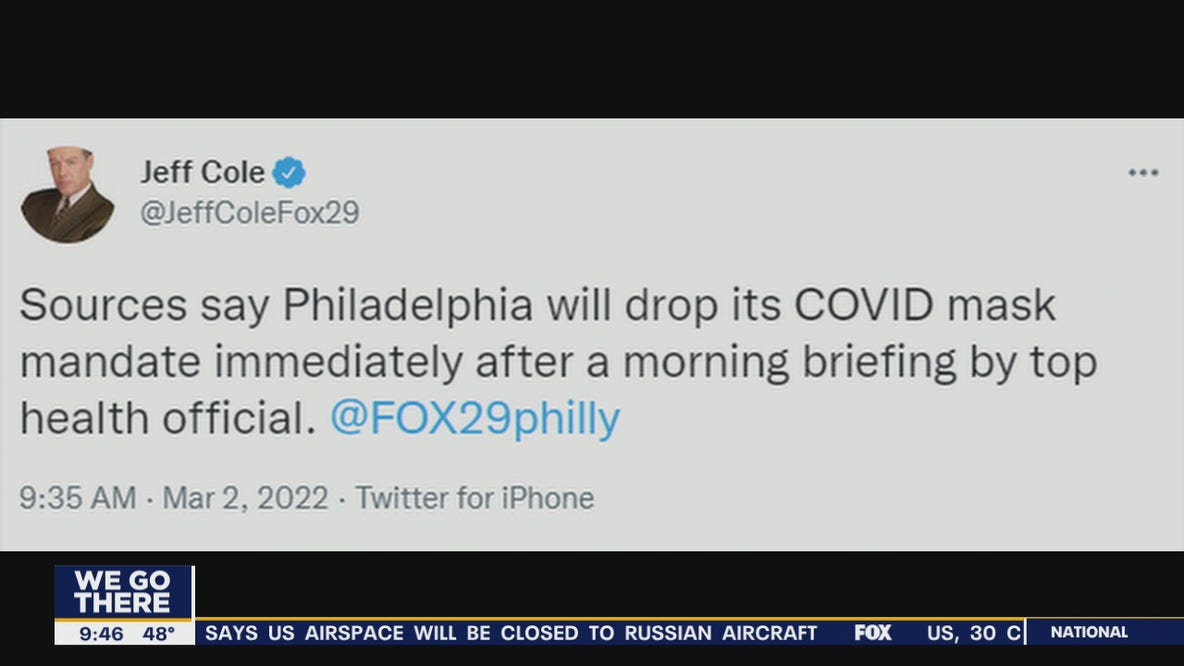 Sources: Philadelphia officials set to drop COVID-19 mask mandate effective immediately