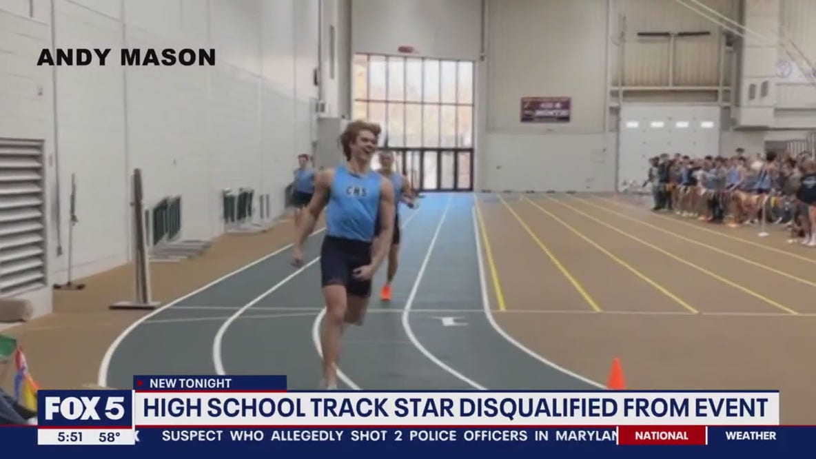 Catoctin High School track star disqualified from race for celebrating