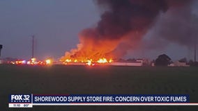 Concerns over toxic fumes after Shorewood supply store fire