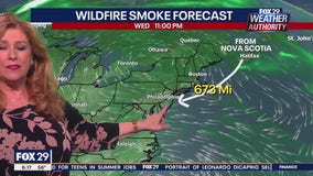 Delaware Valley impacted by smoke from wildfire in Canada