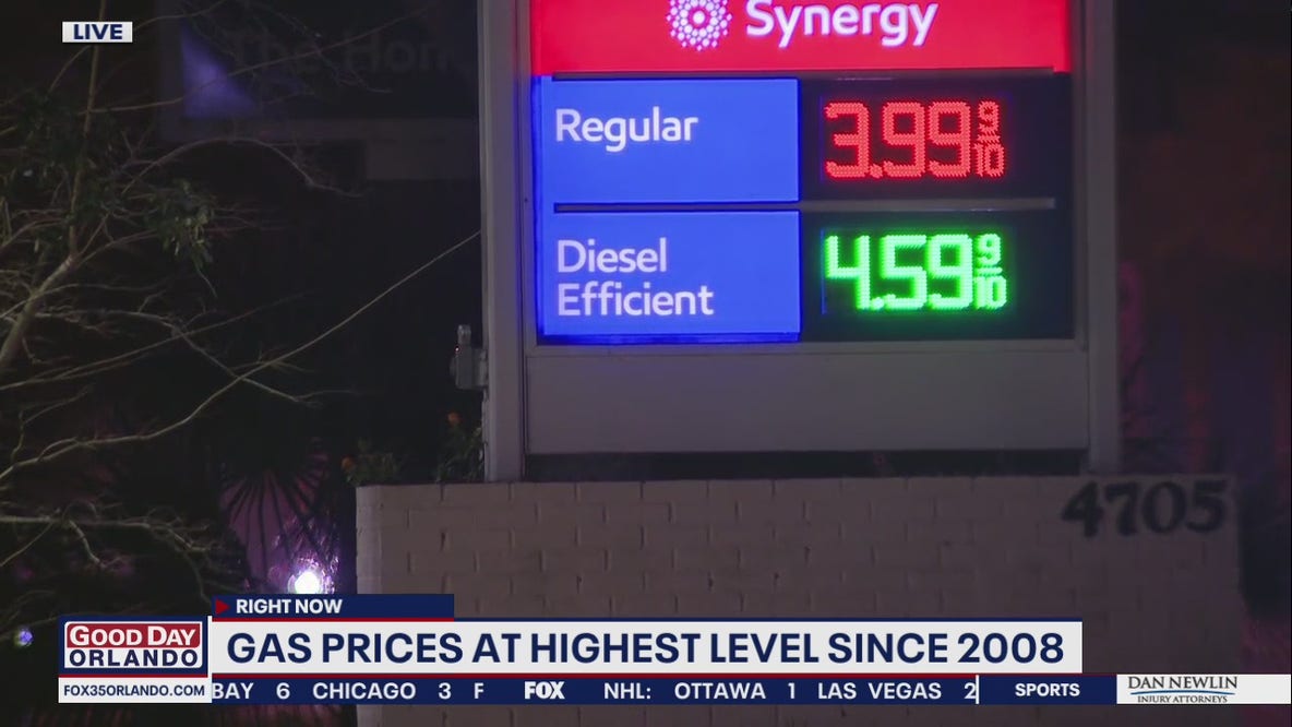 Gas prices hit highest level since 2008
