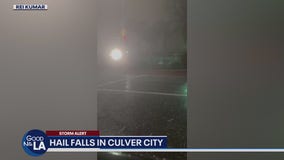 Culver City pelted by hail during California storms
