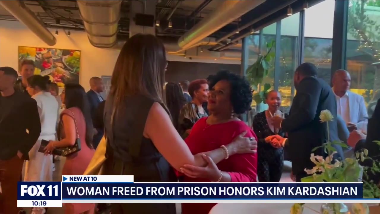 Woman freed from prison honors Kim Kardashian