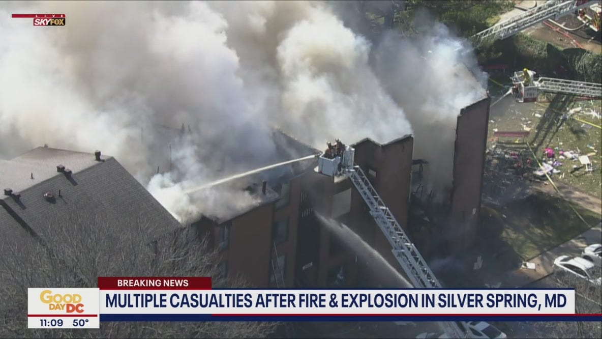 Fire, explosion reported at Silver Spring apartment building; officials say multiple casualties