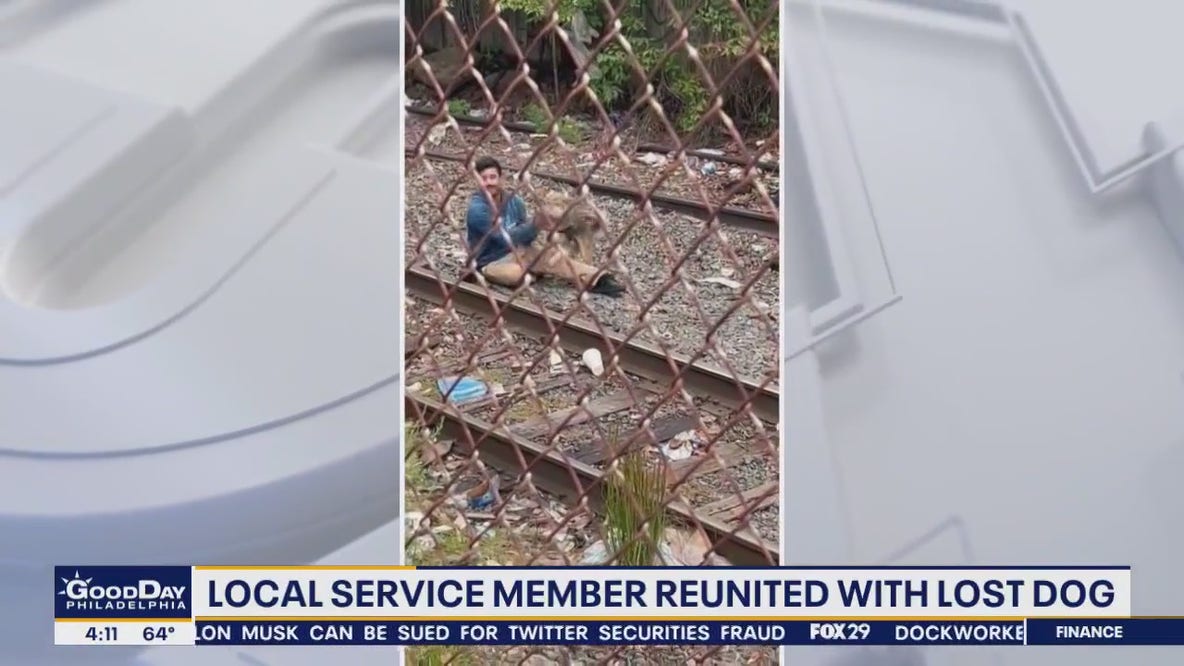 Service member finds lost dog in Philadelphia after more than a week