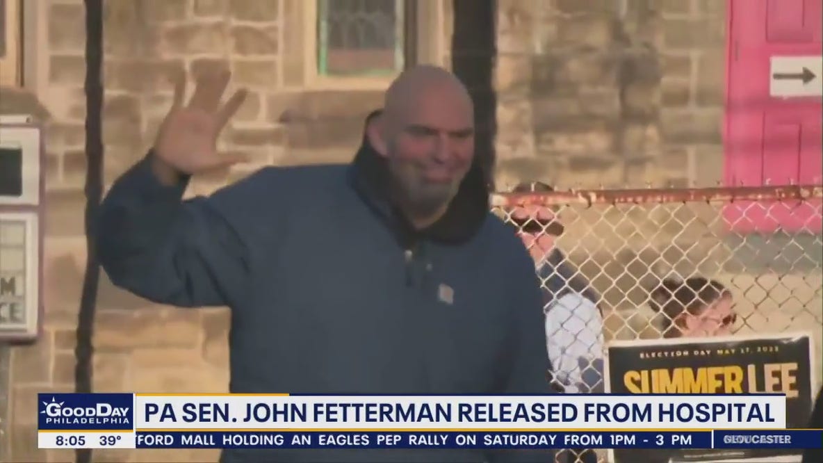 Pennsylvania Senator John Fetterman released from D.C. hospital after clear test results