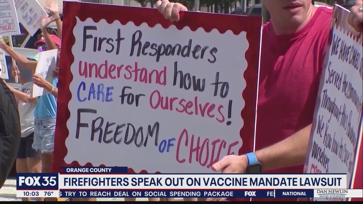 Firefighters speak out on vaccine mandate lawsuit