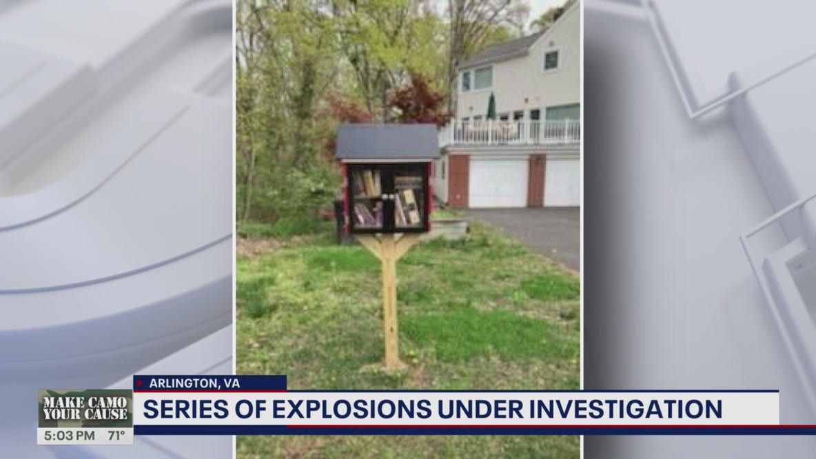 Series of explosions destroy ‘Little Free Library’ collection box, 'Wishing Well' donation box in Arlington