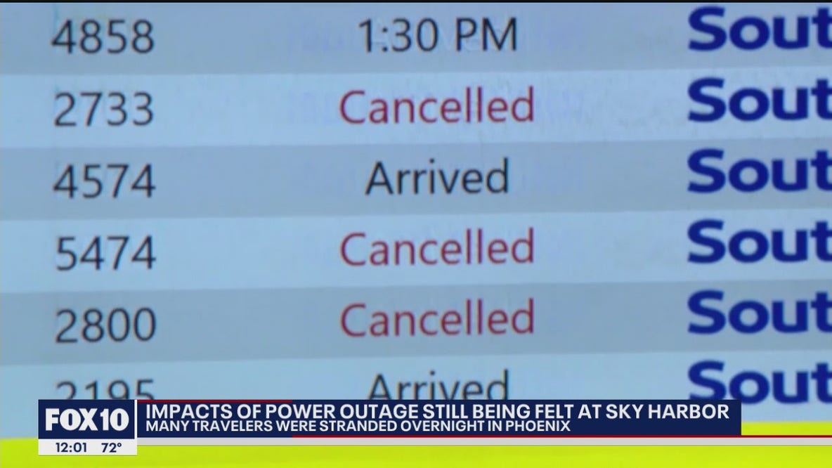 Impacts of power outage still being felt at Sky Harbor