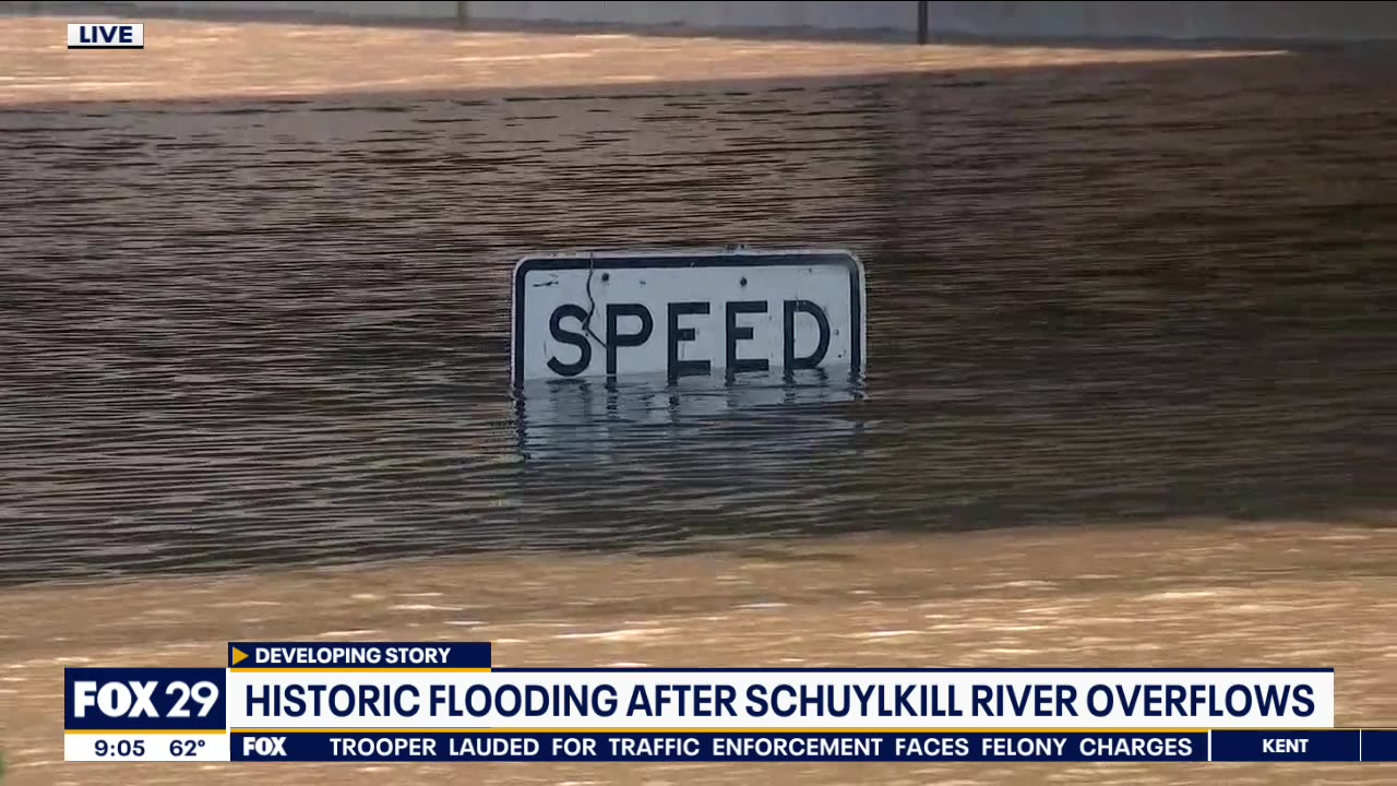 Vine Street Expressway remains closed after historic flooding from Schuylkill River