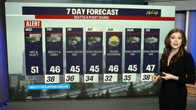 Seattle Weather: Wet and Gusty With Heavy Mountain Snow