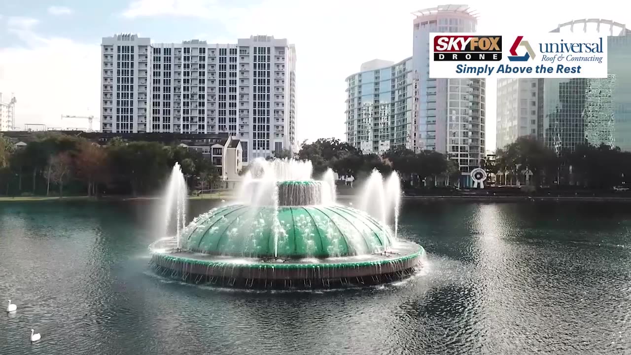 SKYFOX Drone Zone: Swans at Orlando's Lake Eola