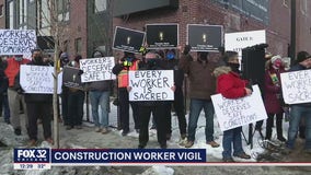 Vigil for Chicago construction worker who died from fall prompts calls for improved safety practices