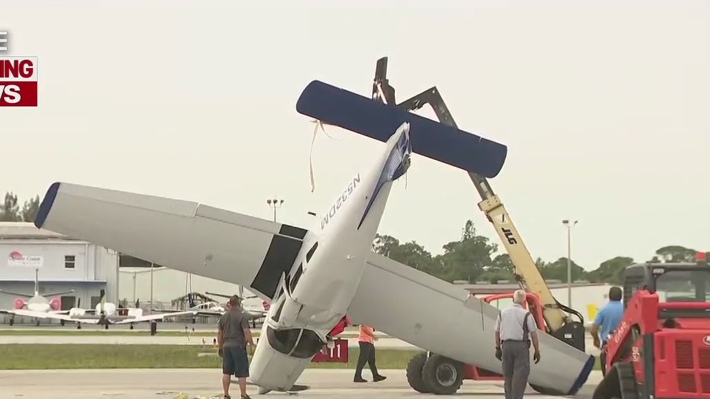 3 planes damaged after storms hit Merritt Island airport