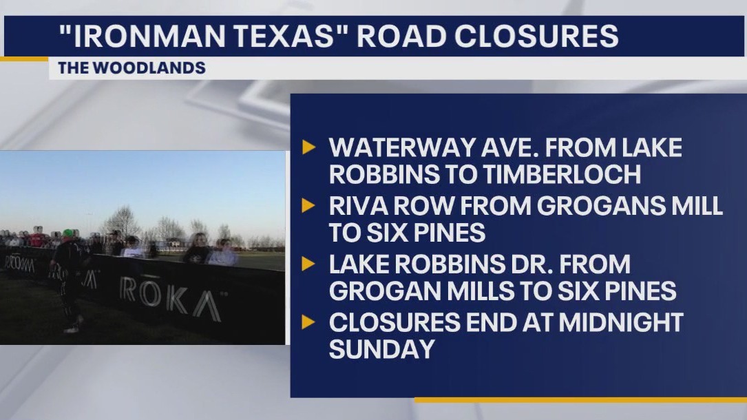 The Woodlands road closures for Ironman Texas