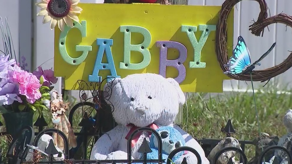 Remembering Gabby: Neighbors clean up girl's overgrown memorial