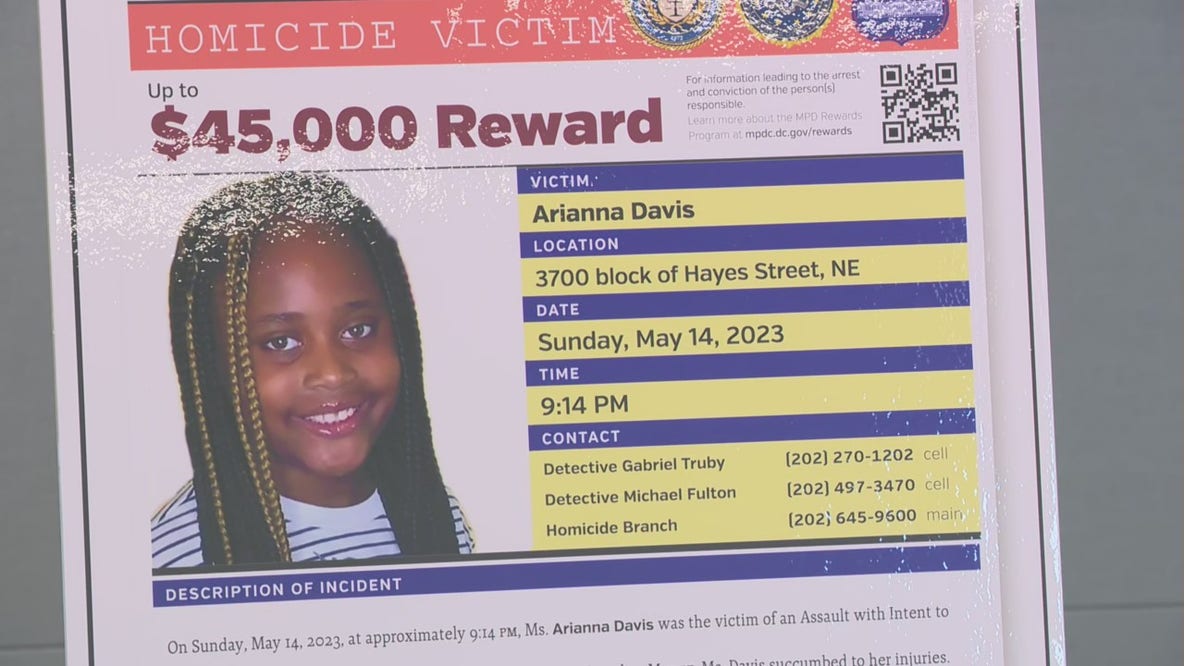 DC Police announce arrest in death of 10-year-old girl