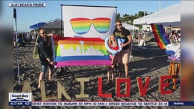 Getting ready for Alki Beach Pride!