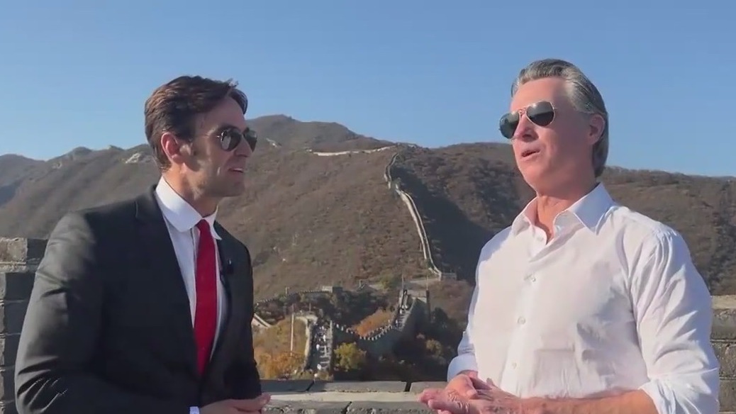 Gov. Newsom tours the Great Wall of China