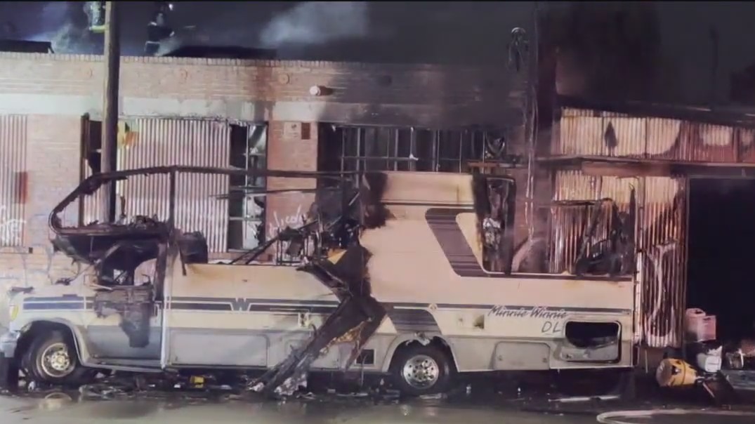 RV fire extinguished after spreading to Oakland cannabis cultivation business
