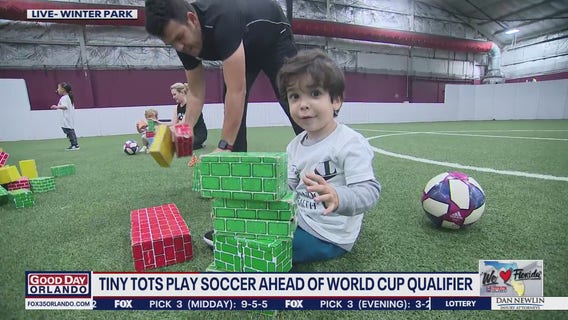 Tiny tots play soccer ahead of World Cup qualifier